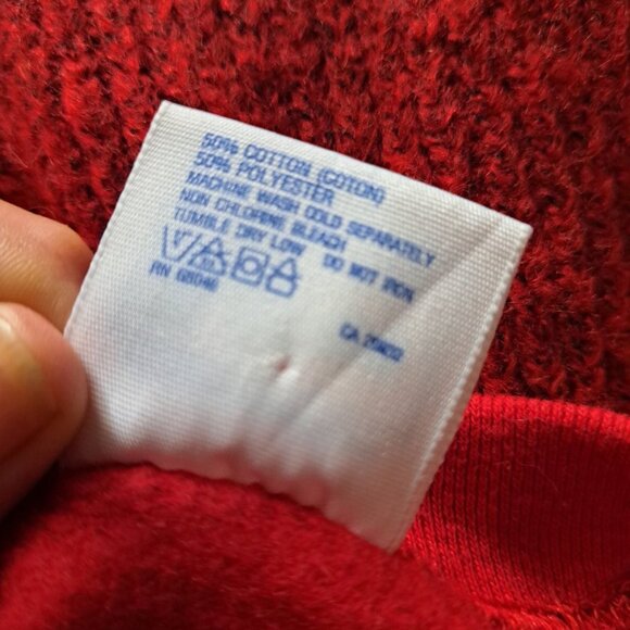 VTG R D Foster Tultex Teddy Bear Sweater sweatshirt 3D Nose & Eyes Holiday XL - Picture 3 of 7